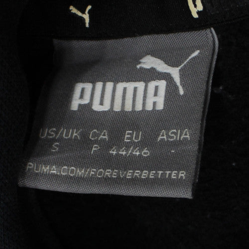 Puma Men's Black Pullover Hoodie Small Logo Fleece Sweatshirt
