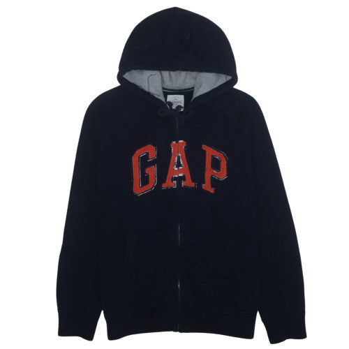 GAP Men’s Black Full Zip Hoodie M Logo Fleece Sweatshirt