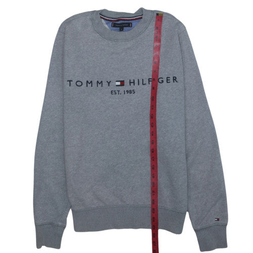 Tommy Hilfiger Men's Grey Crew Neck Sweatshirt Size M Cotton Blend