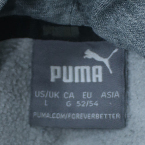 Puma Mens Grey Pullover Hoodie Size L Regular Fit Sportswear