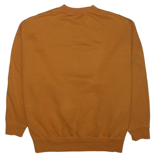 Nike Women Mustard Orange Crew Neck Pullover Sweatshirt M