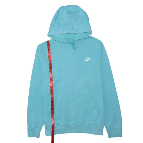 Nike Womens Blue Pullover Hoodie Medium Cotton Blend Casual