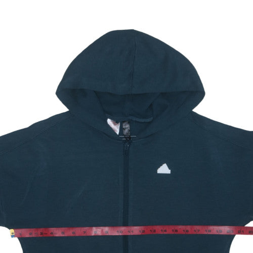 adidas Boys Blue Full Zip Hoodie 14 Years Colourblock Sportswear