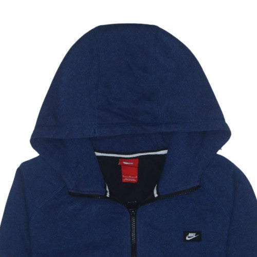 Nike Men's Blue Full Zip Fleece Hoodie Size M