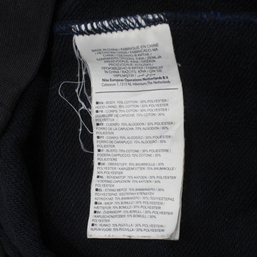 Nike Men's Blue Full Zip Fleece Hoodie Size M