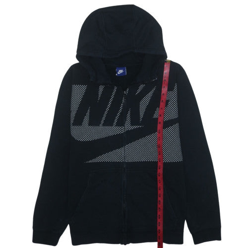 Nike Men's Black Full Zip Hoodie L Sports Fleece Graphic