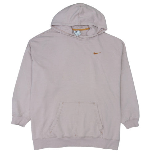 Nike Womens Beige XL Pullover Hoodie Sweatshirt with Logo
