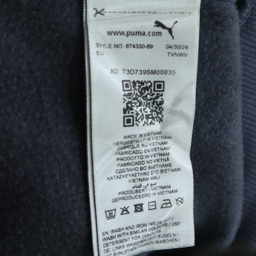 Puma Men’s Blue Pullover Hoodie L Regular Fit Graphic Logo Fleece