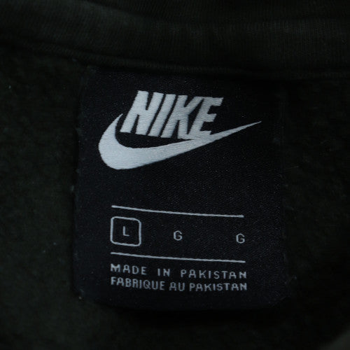 Nike Men's Black Large Pullover Hoodie with Logo Print