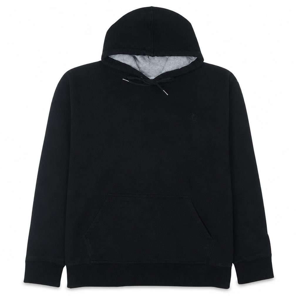 Front view of Champion Men's Black XL Pullover Hoodie Cotton Blend Fleece