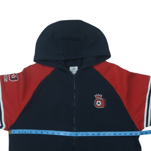 Adidas Men's Blue Full Zip Hoodie L Sports Fleece Sweatshirt