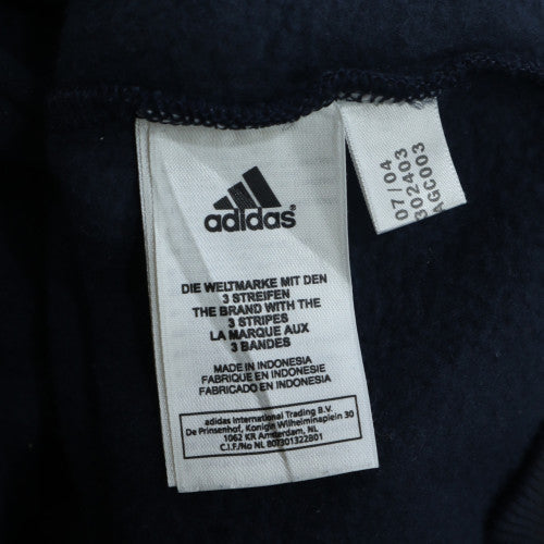 Adidas Men's Blue Full Zip Hoodie L Sports Fleece Sweatshirt