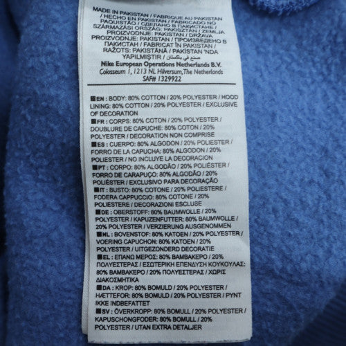 Nike Womens Blue Full Zip Hoodie Sweatshirt Size M Cotton Blend