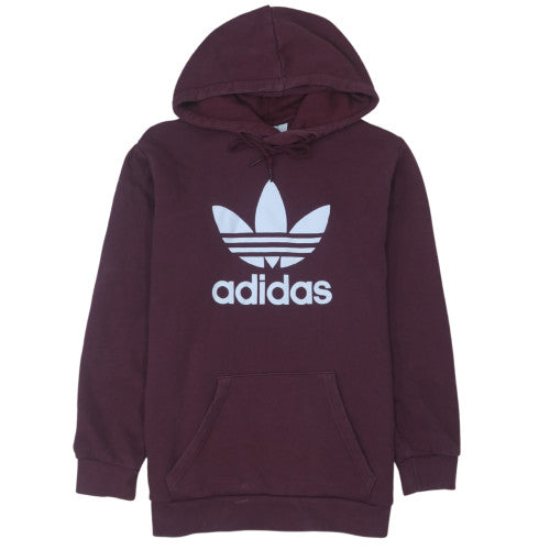 Adidas Men's Brown Pullover Hoodie M Regular Fit Sports Fleece