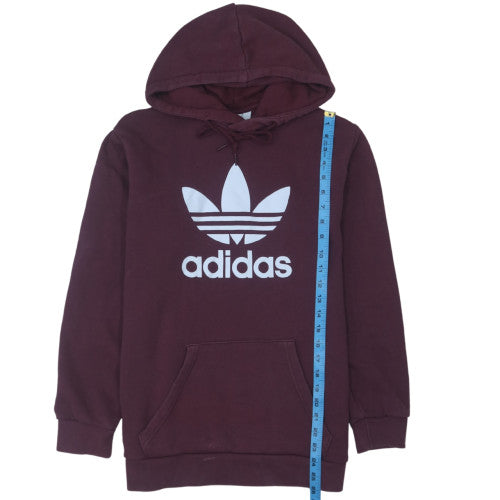Adidas Men's Brown Pullover Hoodie M Regular Fit Sports Fleece