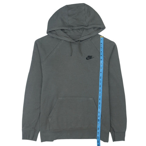 Nike Men's Grey Pullover Hoodie M Regular Fit Fleece Logo
