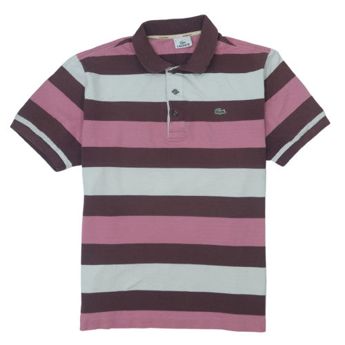 Lacoste Men's Multicoloured Striped Polo Shirt Size M Classic Fit