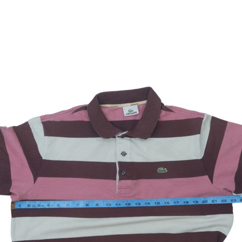 Lacoste Men's Multicoloured Striped Polo Shirt Size M Classic Fit