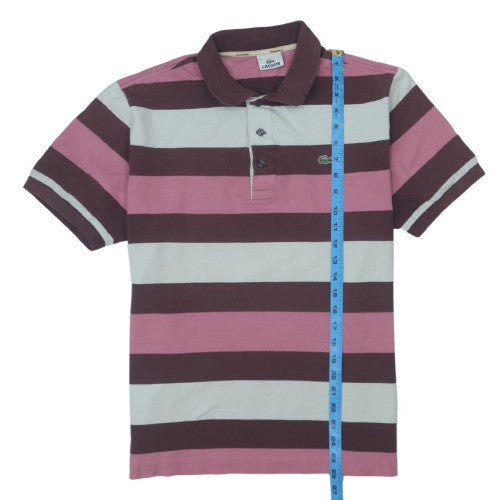 Lacoste Men's Multicoloured Striped Polo Shirt Size M Classic Fit
