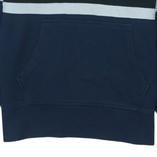 Levi's Men's Blue Pullover Hoodie Small Logo Print Cotton Blend