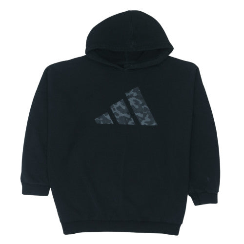 Adidas Womens Black Pullover Hoodie Size 16 Camouflage Logo