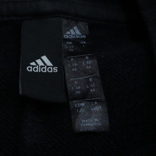 Adidas Womens Black Pullover Hoodie Size 16 Camouflage Logo
