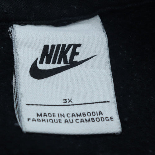 Nike Womens Black 3XL Pullover Hoodie with Logo Detail