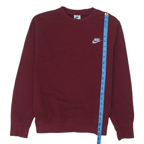 Nike Mens Red Crew Neck Pullover Sweatshirt Small