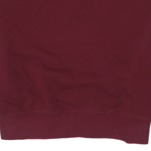 Nike Mens Red Crew Neck Pullover Sweatshirt Small