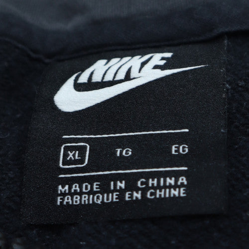 Nike Men's Black XL Full Zip Hoodie Cotton Blend Fleece