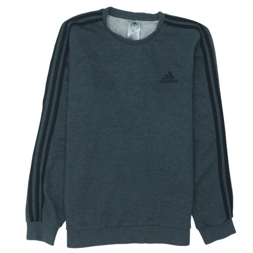 Adidas Men's Grey Crew Neck Pullover Sweatshirt Size M