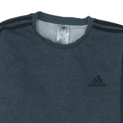 Adidas Men's Grey Crew Neck Pullover Sweatshirt Size M