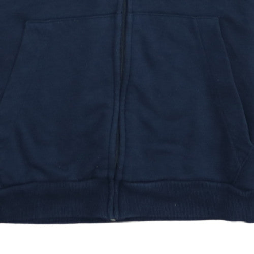 Adidas Mens Blue Full Zip Hoodie Medium Sports Fleece Sweatshirt