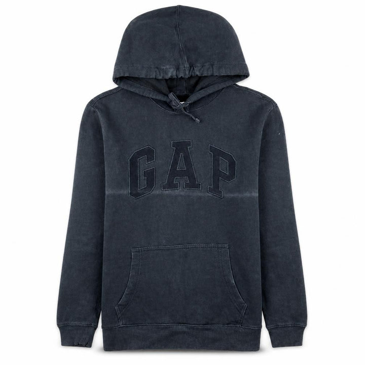 Gap Womens Black XS Pullover Hoodie Cotton Blend Logo Casual