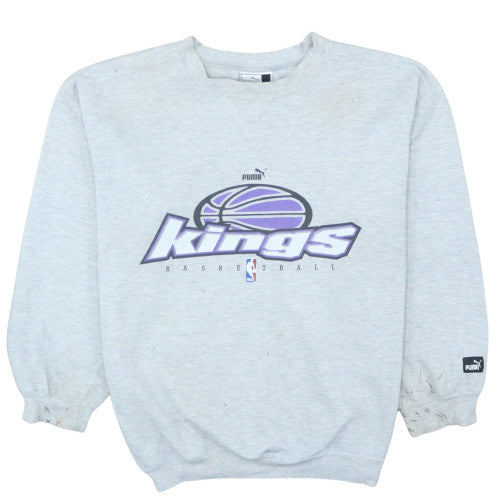 Puma Men's Grey Kings Basketball 90s Pullover Sweatshirt M