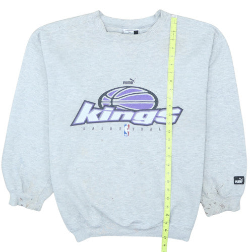 Puma Men's Grey Kings Basketball 90s Pullover Sweatshirt M