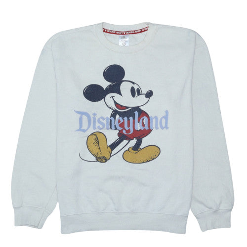 Disney Women’s Grey Mickey Mouse Disneyland Sweatshirt L Crew Neck Pullover