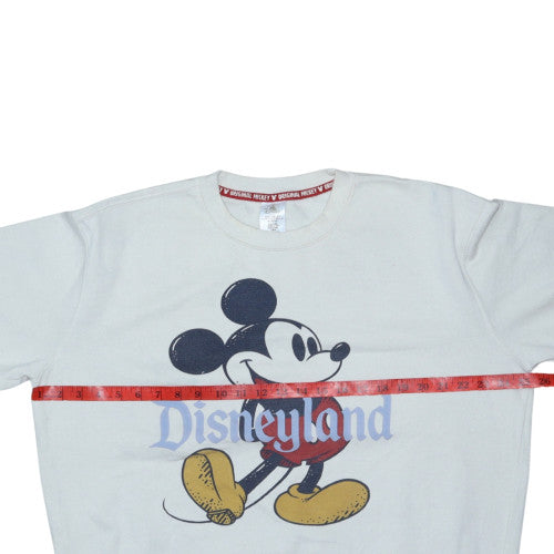 Disney Women’s Grey Mickey Mouse Disneyland Sweatshirt L Crew Neck Pullover