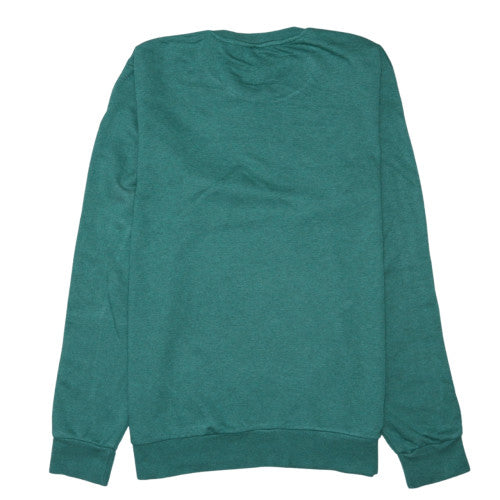 Adidas Men Green Long Sleeve Crew Neck Pullover Sweatshirt L