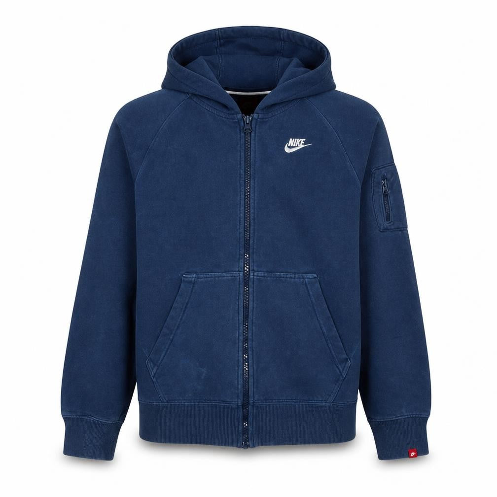 Nike Men's Blue Full Zip Hoodie M Fleece Regular Fit