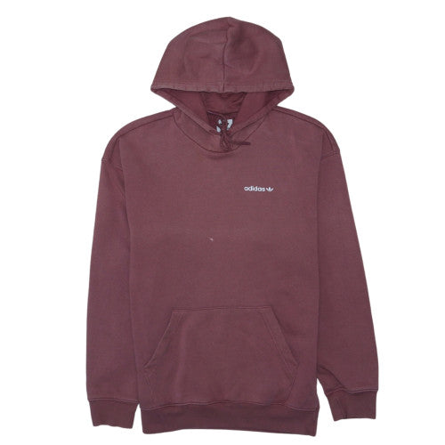 Adidas Womens Burgundy Hoodie Size 8 Pullover Cotton Blend Casual