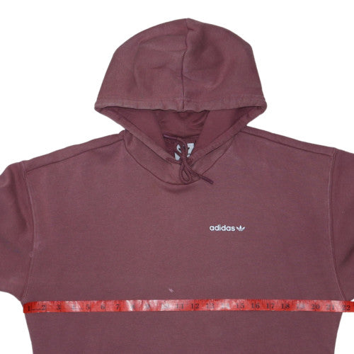 Adidas Womens Burgundy Hoodie Size 8 Pullover Cotton Blend Casual