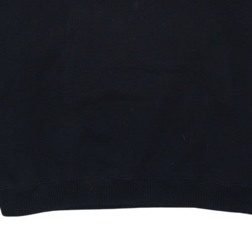 Asics Women Black L Pullover Sweatshirt Crew Neck Embroidered Logo