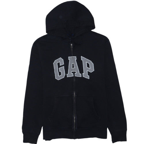 GAP Womens Black Full Zip Hoodie M Hooded Sweatshirt