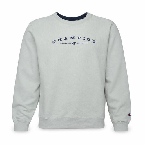 Champion Mens Beige XL Crew Neck Embroidered Logo Sweatshirt