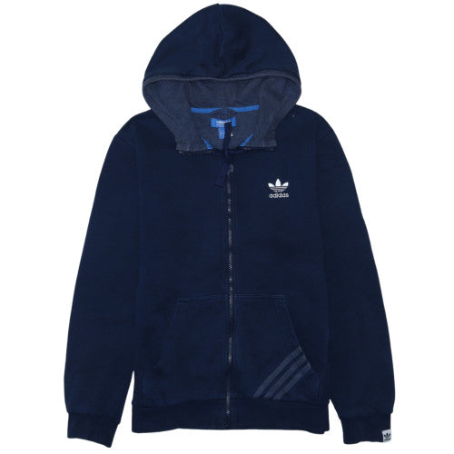 Adidas Men’s Blue Full Zip Hooded Sweatshirt M Sports Fleece