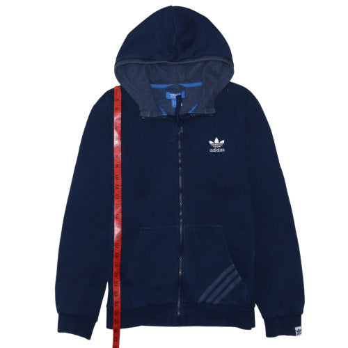 Adidas Men’s Blue Full Zip Hooded Sweatshirt M Sports Fleece