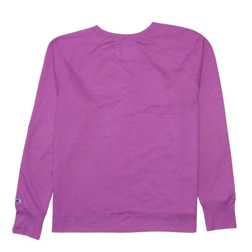 Champion Womens Purple XL Sweatshirt Crew Neck Logo Pullover
