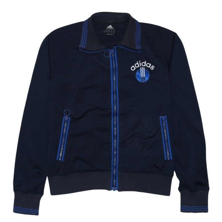 Adidas Men's Blue Full Zip Sweatshirt Size M Embroidered Logo