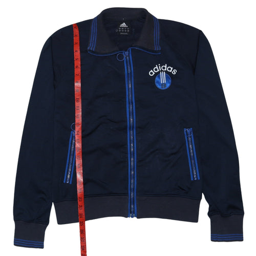 Adidas Men's Blue Full Zip Sweatshirt Size M Embroidered Logo